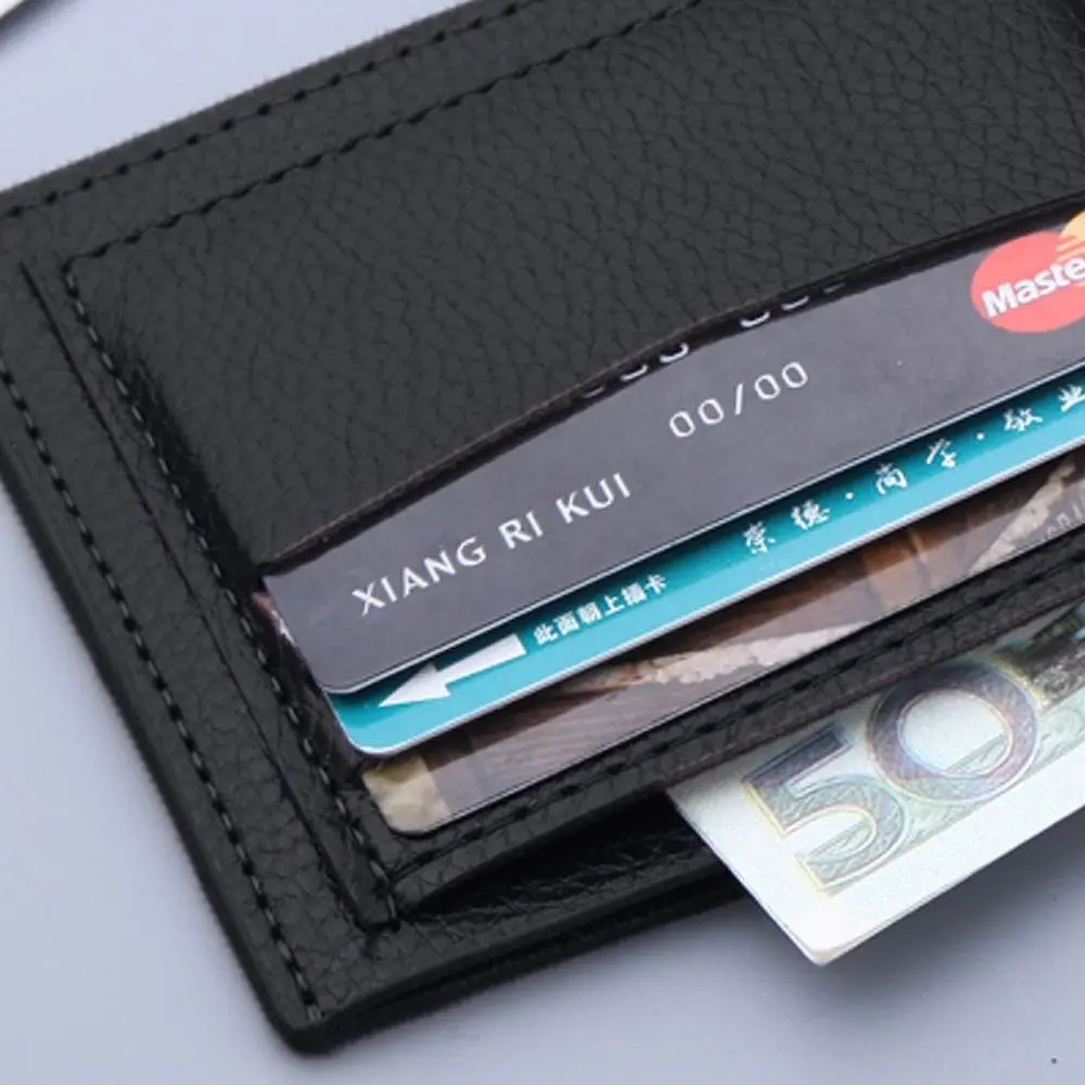 Seyahat Banka kartı kimlik kartı tutucu Sikke Çanta Kredi Kartı Deri Para Çantası Katlanabilir Cüzdan Erkek Cüzdan İnce Cüzdan
