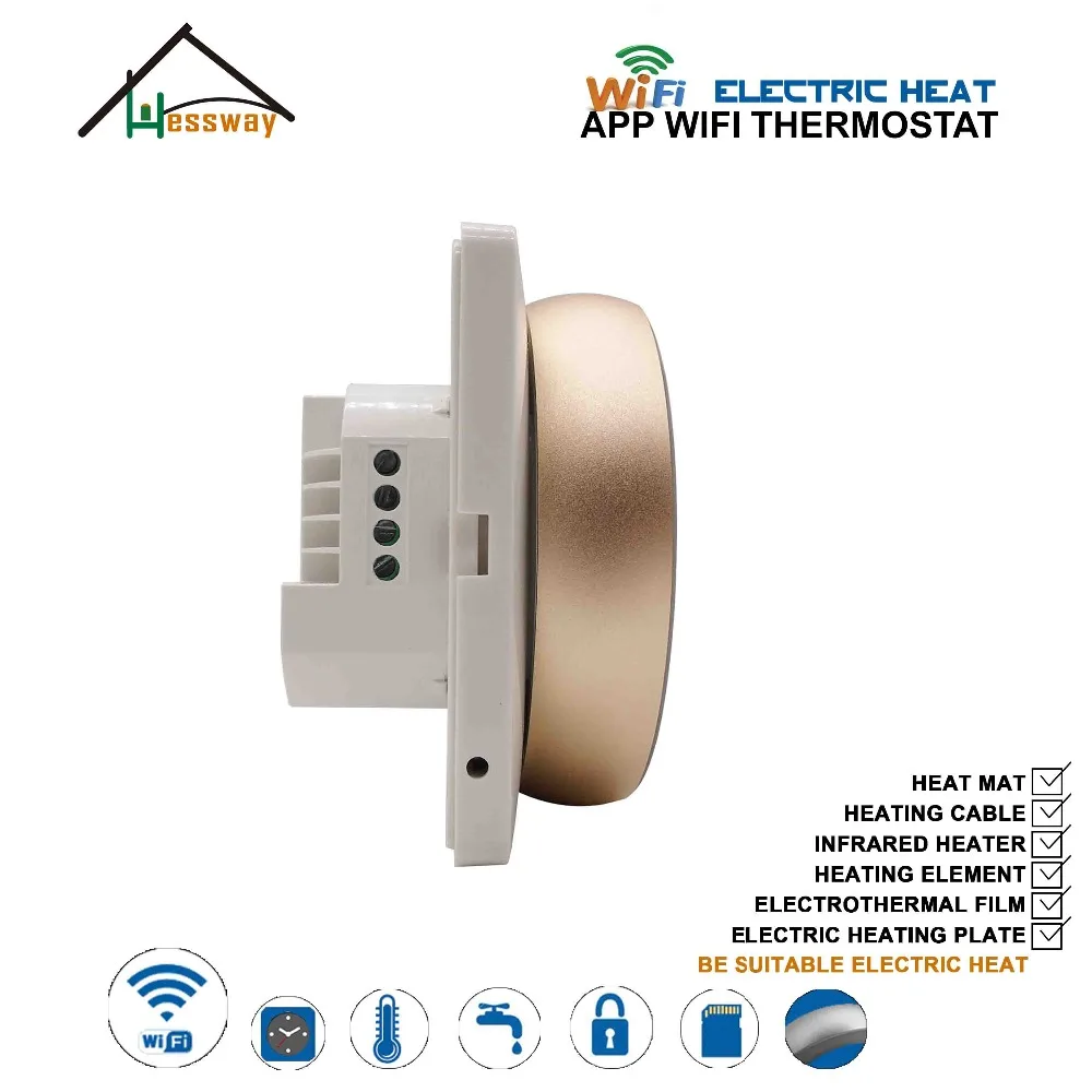 AB Çift sensör elektrikli sıcaklık kontrol cihazı yerden isıtmalı termostat WİFİ ısıtıcı plaka elektrotermal film