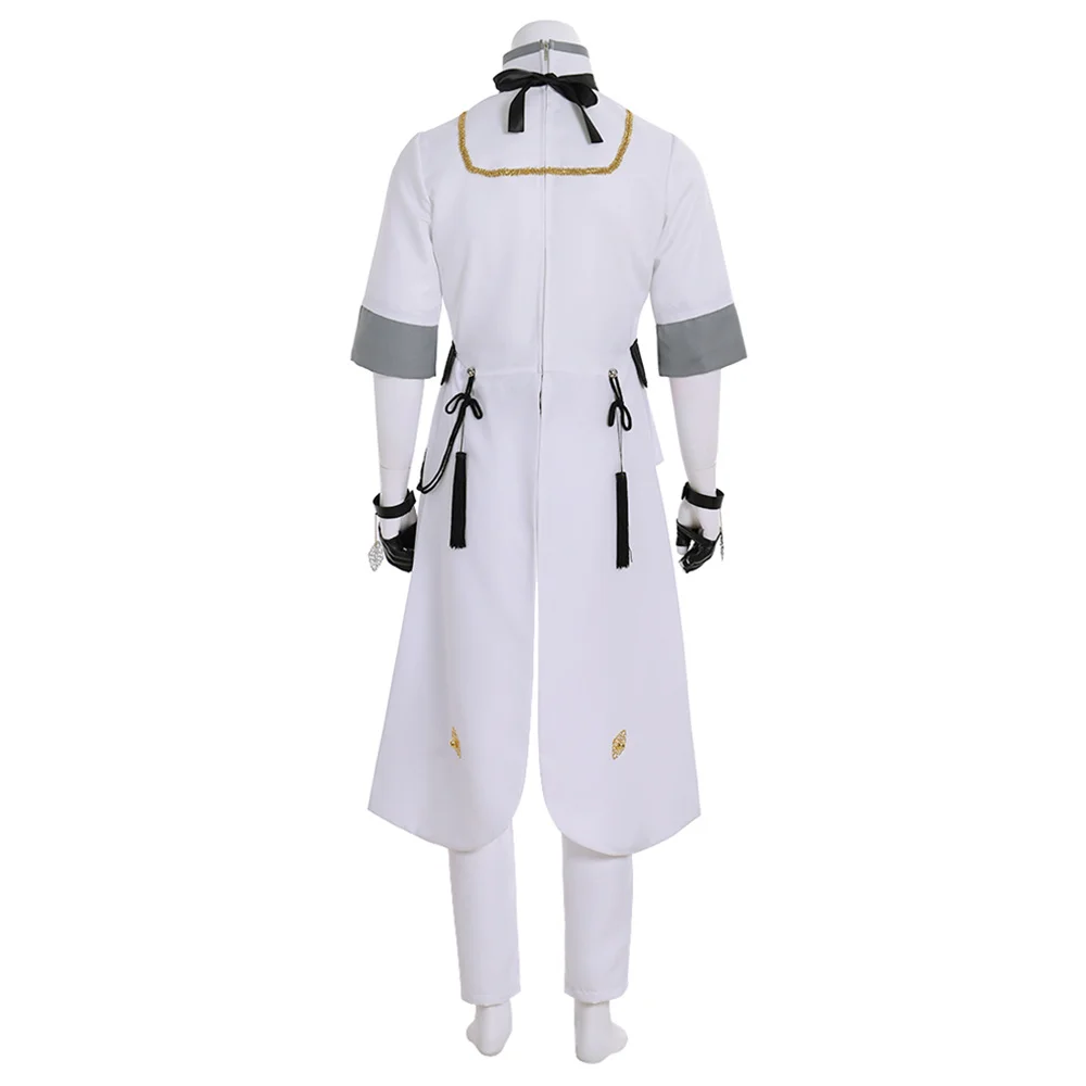 Final Fantasy VII Rufus Shinra Cosplay erkek Beyaz Üniforma Takım Elbise Tema Parti Mücadele Kıyafetler Cadılar Bayramı Karnaval Streetwear