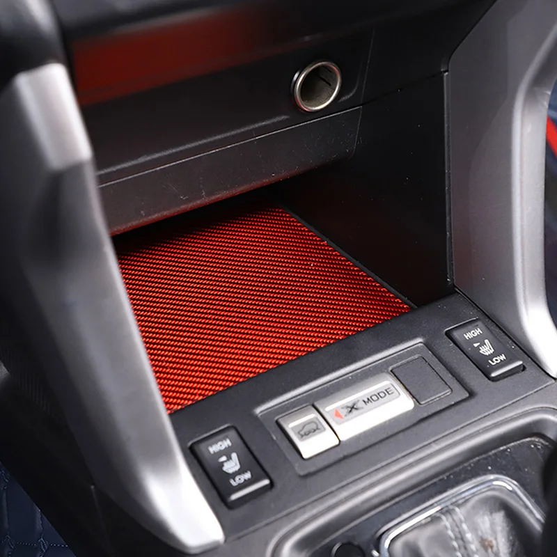 Subaru Forester 2013-2018 için Yumuşak Karbon Fiber Araba Merkezi Konsol saklama bölmesi Paneli Kapak Trim Sticker Araba Aksesuarları