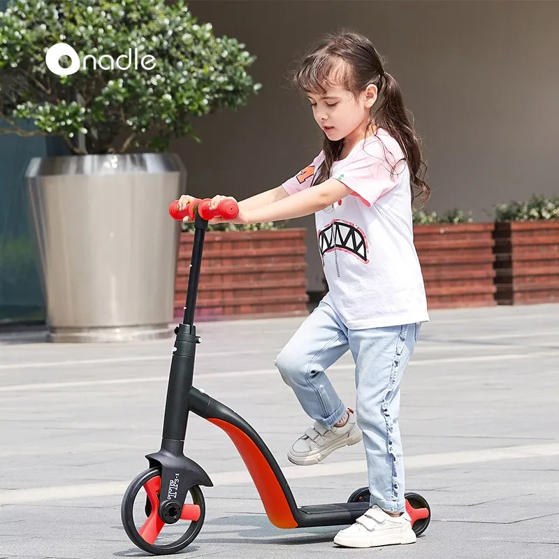 Toptan 3 in 1 çocuk scooter ile koltuk çocuklar 3 tekerlekli kick üç tekerlekli bisiklet çocuk denge bisikleti