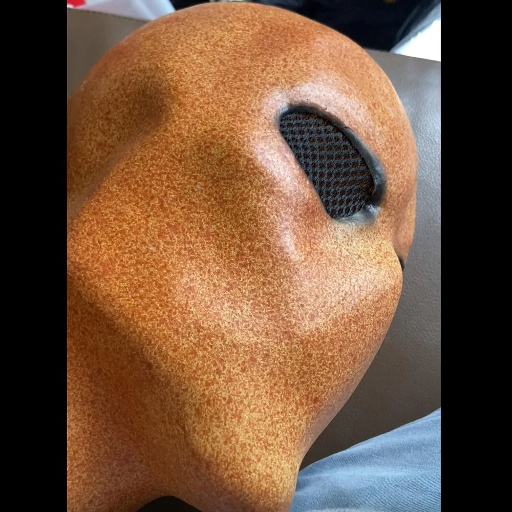 Slenderman Maskesi Cosplay Ürpertici Korku Faceless Man Alien Kafatası Lateks Kask Cadılar Bayramı Karnaval Parti Kostüm Sahne