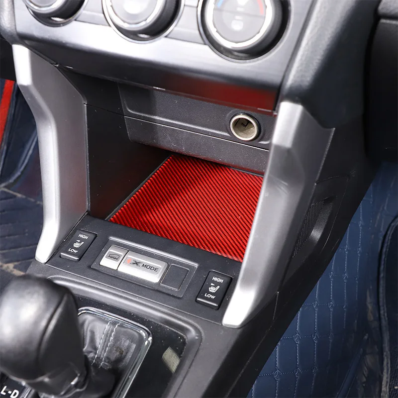 Subaru Forester 2013-2018 için Yumuşak Karbon Fiber Araba Merkezi Konsol saklama bölmesi Paneli Kapak Trim Sticker Araba Aksesuarları